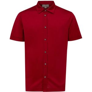 Canali, Heren, Overhemden, Rood, Maat: L Katoen,
