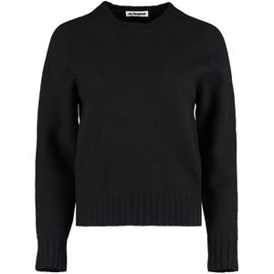 Jil Sander, Dames, Truien, Zwart, Maat: M Wol,