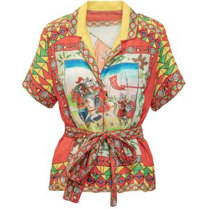 Dolce & Gabbana, Dames, Blouses & Shirts, Veelkleurig, Maat: XS
