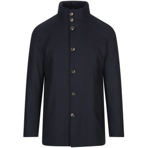 Montecore, Heren, Mantels, Blauw, Maat: 2XL Wol,