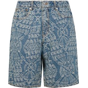 Daily Paper, Dames, Korte broeken, Blauw, Maat: M Denim,