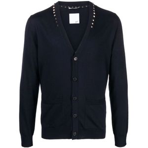 Valentino Garavani, Heren, Truien, Blauw, Maat: M Wol,