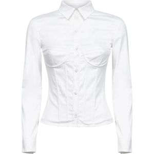 Balenciaga, Dames, Blouses & Shirts, Wit, Maat: XS Katoen,