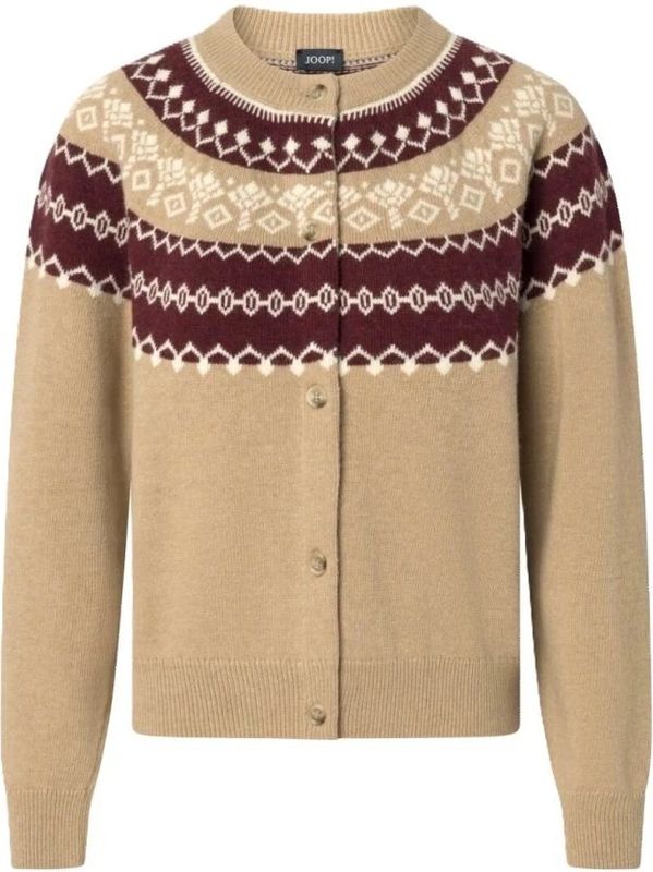Joop! - Gebreid Jasje - Beige - Wolmix - Dames