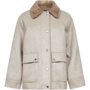 Brunello Cucinelli, Dames, Jassen, Beige, Maat: 2XS Kasjmier,