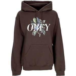 Obey, Dames, Sweatshirts & Hoodies, Bruin, Maat: L Katoen,