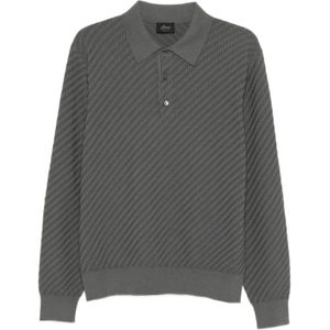 Brioni, Heren, Tops, Grijs, Maat: L Katoen,
