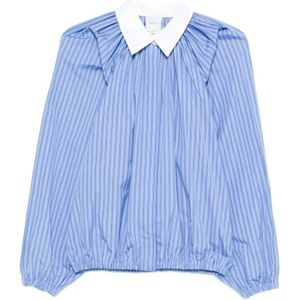 Patou, Dames, Blouses & Shirts, Blauw, Maat: XS Katoen,