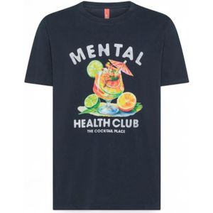 Sun68, Heren, Tops, Blauw, Maat: S Katoen,