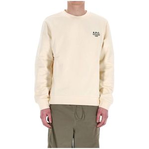 A.p.c., Heren, Sweatshirts & Hoodies, Beige, Maat: M Katoen,