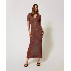 Twinset, Dames, Jurken, Bruin, Maat: S Viscose,