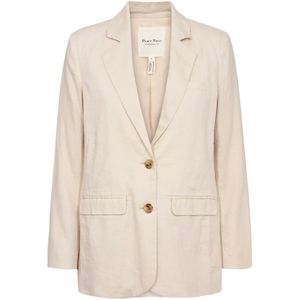 Part Two, Dames, Jassen, Beige, Maat: 2XL Linnen,