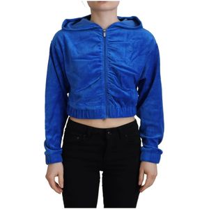 Juicy Couture, Dames, Sweatshirts & Hoodies, Blauw, Maat: XS Katoen,