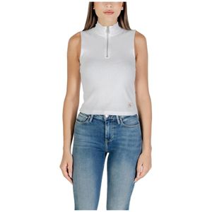 Calvin Klein Jeans, Dames, Tops, Wit, Maat: S Katoen,