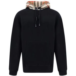 Burberry, Heren, Sweatshirts & Hoodies, Zwart, Maat: XL Katoen,