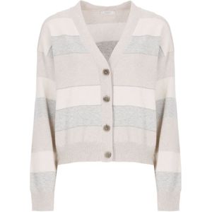 Peserico, Dames, Truien, Veelkleurig, Maat: XS Zijde,