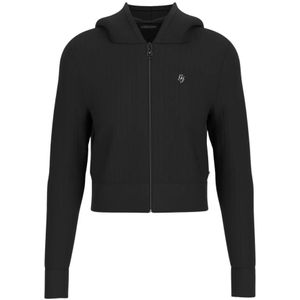 Guess - Zwarte Cable Hoodie - Sweatvest - Dames