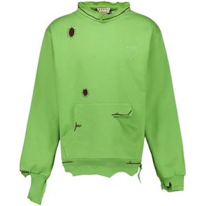 Marni, Heren, Sweatshirts & Hoodies, Groen, Maat: S Katoen,