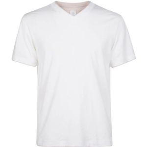 Eleventy, Heren, Tops, Wit, Maat: XS Katoen,