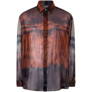 Roberto Cavalli, Heren, Overhemden, Veelkleurig, Maat: XL Zijde,