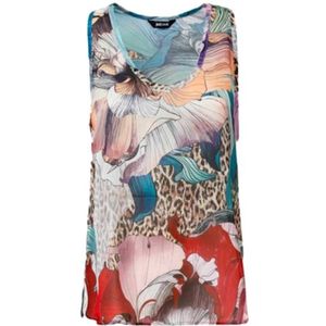 Just Cavalli, Dames, Tops, Veelkleurig, Maat: XS Chiffon,
