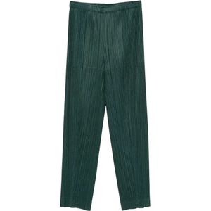 Issey Miyake, Dames, Broeken, Groen, Maat: XL Poliester,