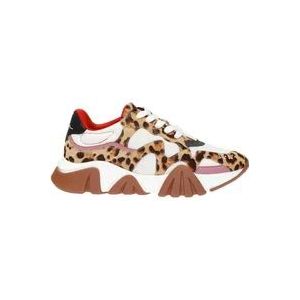 Versace Leopard Sneakers Beige Ss22 , Multicolor , Heren , Maat: 41 EU