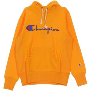 Champion, Heren, Sweatshirts & Hoodies, Oranje, Maat: L Katoen,