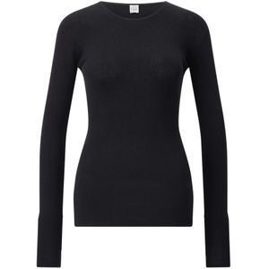 TotêMe, Dames, Truien, Zwart, Maat: S Katoen,