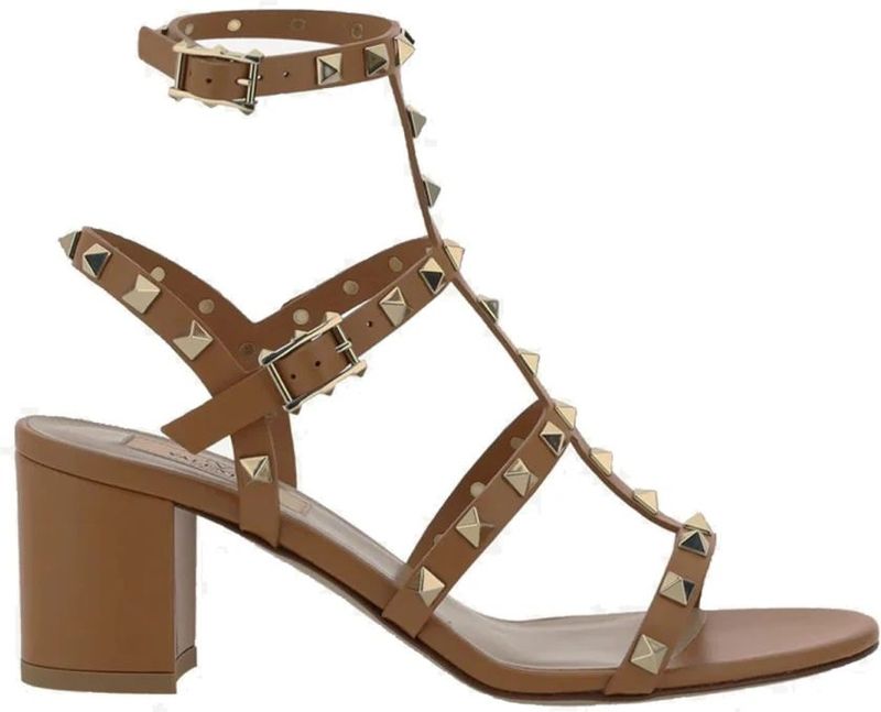 Valentino Garavani - Rockstud Sandalen - Bruin
