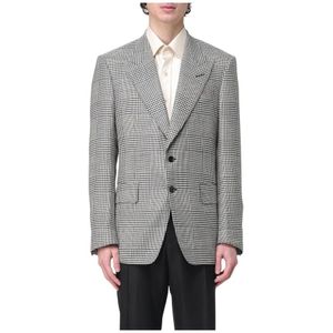 Tom Ford, Heren, Pakken, Zwart, Maat: L Leer,