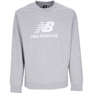 New Balance, Heren, Sweatshirts & Hoodies, Grijs, Maat: S Katoen,