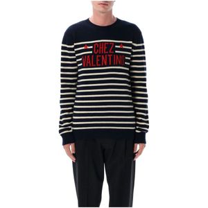 Valentino Garavani, Heren, Truien, Blauw, Maat: M Wol,