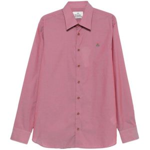 Vivienne Westwood, Heren, Overhemden, Roze, Maat: L Katoen,