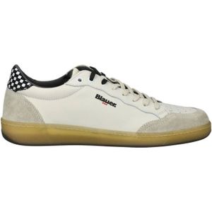 Blauer, Heren, Schoenen, Wit, Maat: 44 EU Leer,