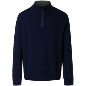 North Sails - 12GG Half-Zip Trui - Blauw - Gebreide Truien