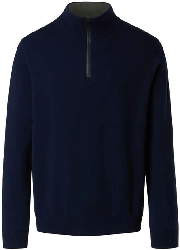 North Sails - 12GG Half-Zip Trui - Blauw - Gebreide Truien