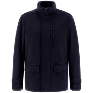 Herno, Heren, Jassen, Blauw, Maat: 2XL Wol,