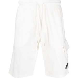 C.p. Company, Heren, Korte broeken, Wit, Maat: XS Fleece,
