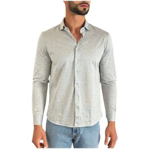 La Fileria, Heren, Overhemden, Grijs, Maat: 4XL