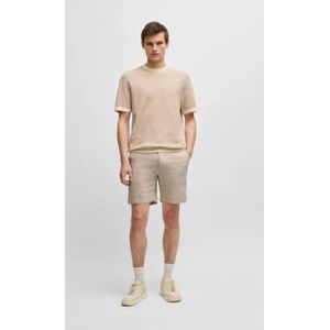 Boss - Bermuda Shorts - Beige - Linnen - Verstelbare Trekkoordtaille