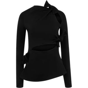 Acne Studios, Dames, Tops, Zwart, Maat: XS Katoen,