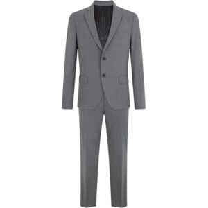 Roberto Cavalli, Heren, Pakken, Grijs, Maat: 3XL Wol,