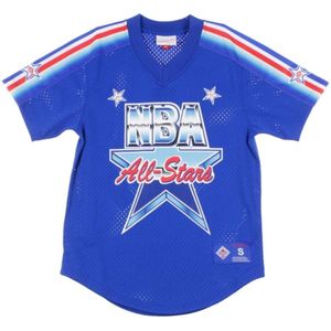 Mitchell & Ness, Heren, Tops, Blauw, Maat: M Jersey,