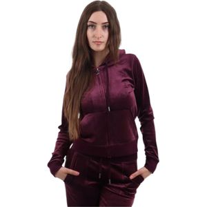 Juicy Couture, Dames, Sweatshirts & Hoodies, Paars, Maat: XS Katoen,