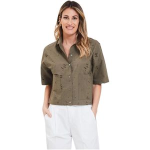 Alpha Studio, Dames, Blouses & Shirts, Groen, Maat: XS