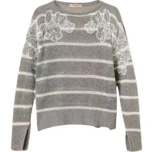Twinset, Dames, Truien, Grijs, Maat: XS