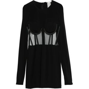 Nensi Dojaka, Dames, Jurken, Zwart, Maat: S Viscose,