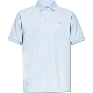 Etro, Heren, Tops, Blauw, Maat: S Katoen,