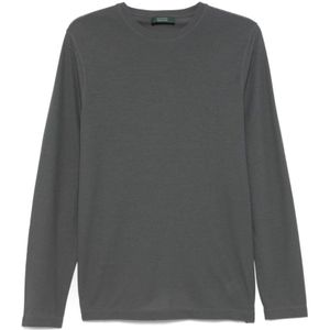 Zanone, Heren, Tops, Grijs, Maat: 2XL Katoen,